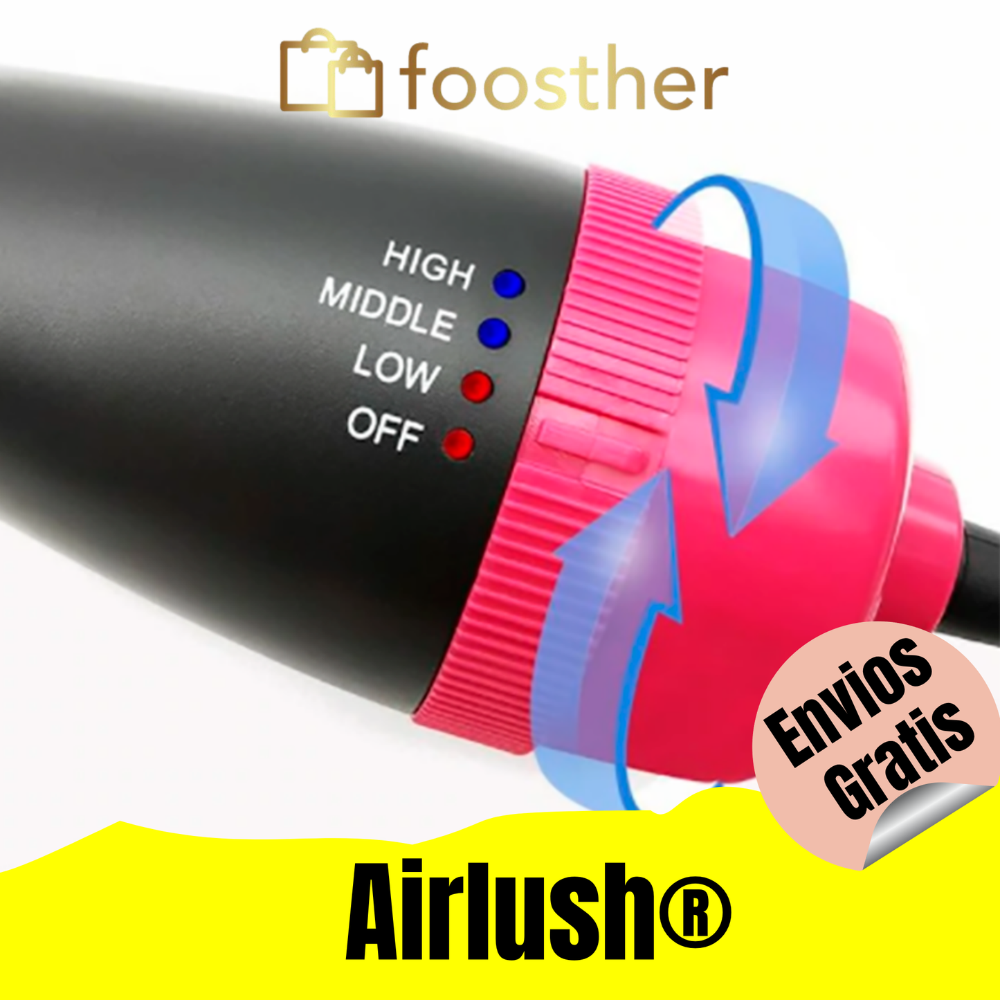 AIRLUSH®-CEPILLO SECADOR ONE STEP VOLUMINIZADOR